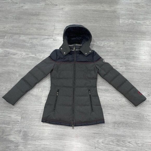 ALP N ROCK Chamonix Down Bomber Ski Jacket Women’s XS/1 Hoodie Full Zip Outdoors - Picture 3 of 16